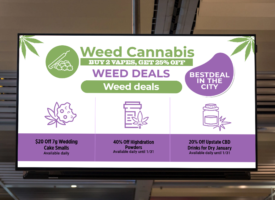 Cannamako Cannabis Marijuana menu design | Medical or Pharmacy digital Menu Templates for free