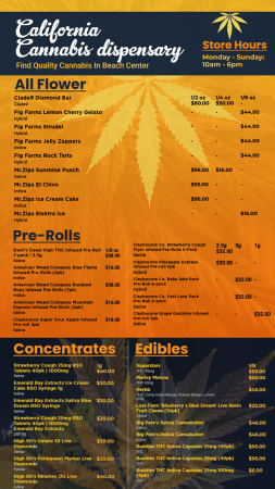 Marijuana Playlist | Cannamako Cannabis (Marijuana) dispensary menu maker