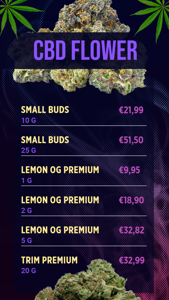 Marijuana CBD flower menu maker tool | Cannamako Cannabis (Marijuana) digital menu maker
