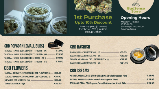 Free Dispensary CBD Menu designs | Cannamako Cannabis (Marijuana) digital menu maker