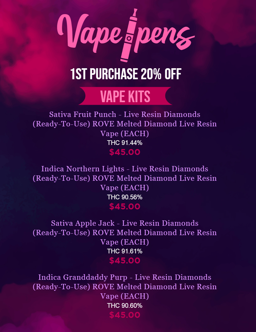 Vape Kits Flyer Digital menu maker | Cannamako Marijuana menu design tool